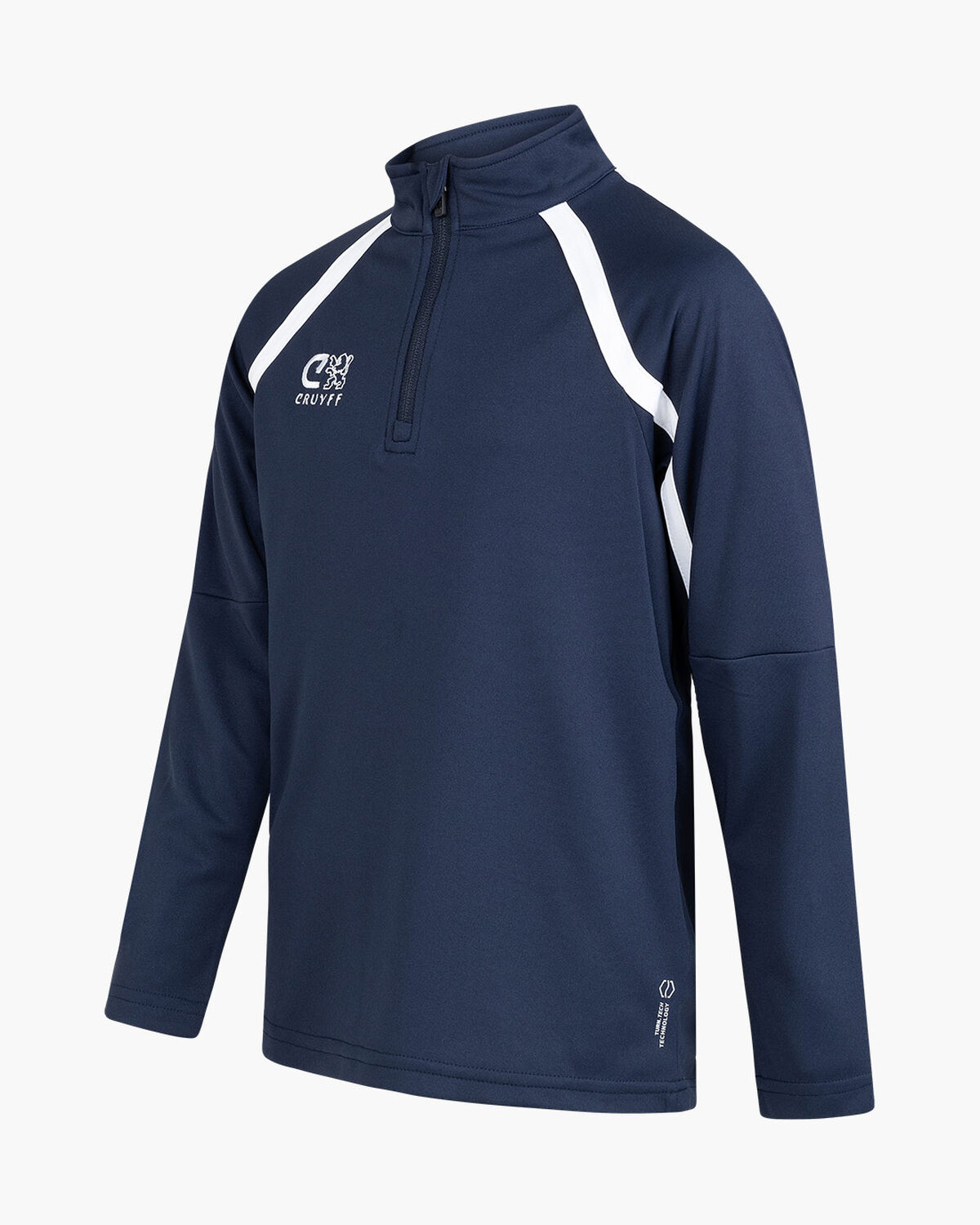 Cruyff Tech Turn Half Zip Juni, Navy/White, hi-res