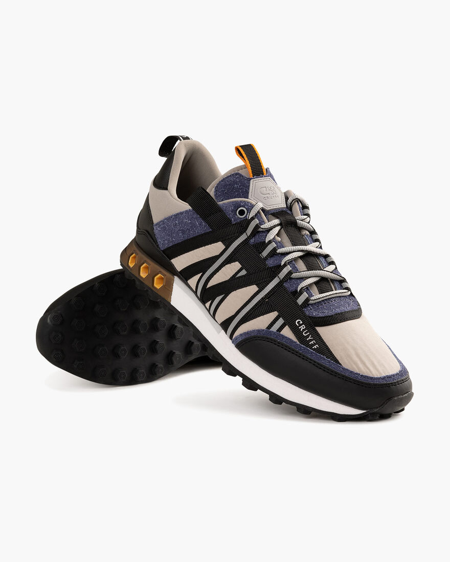 Fearia Hex - Crepe Nylon/Hairy Suede, Grey/Blue, hi-res