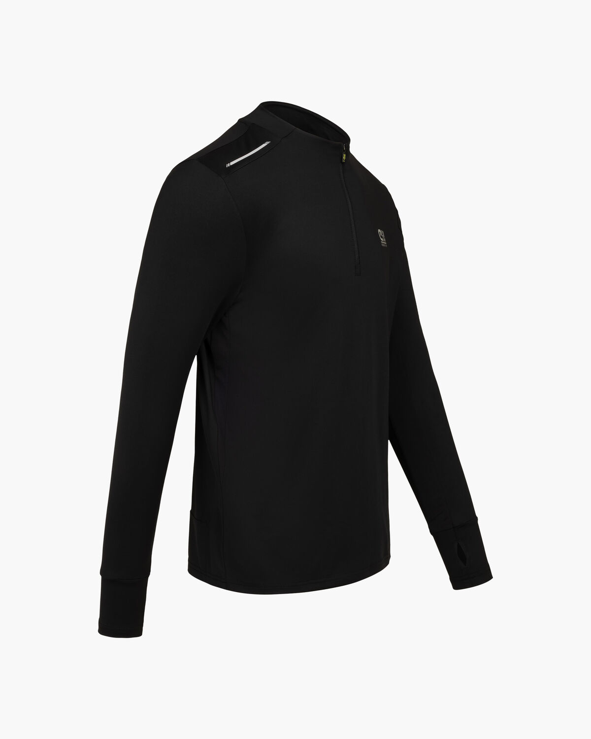 Ametrine 1/4 Zip Top, Black, hi-res