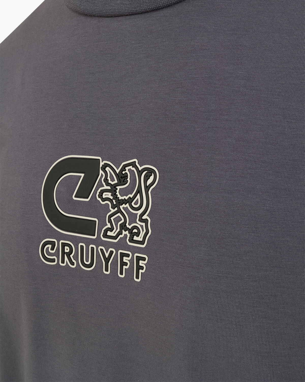 C-lion Outlined Graphic Tee, Charcoal Grey, hi-res