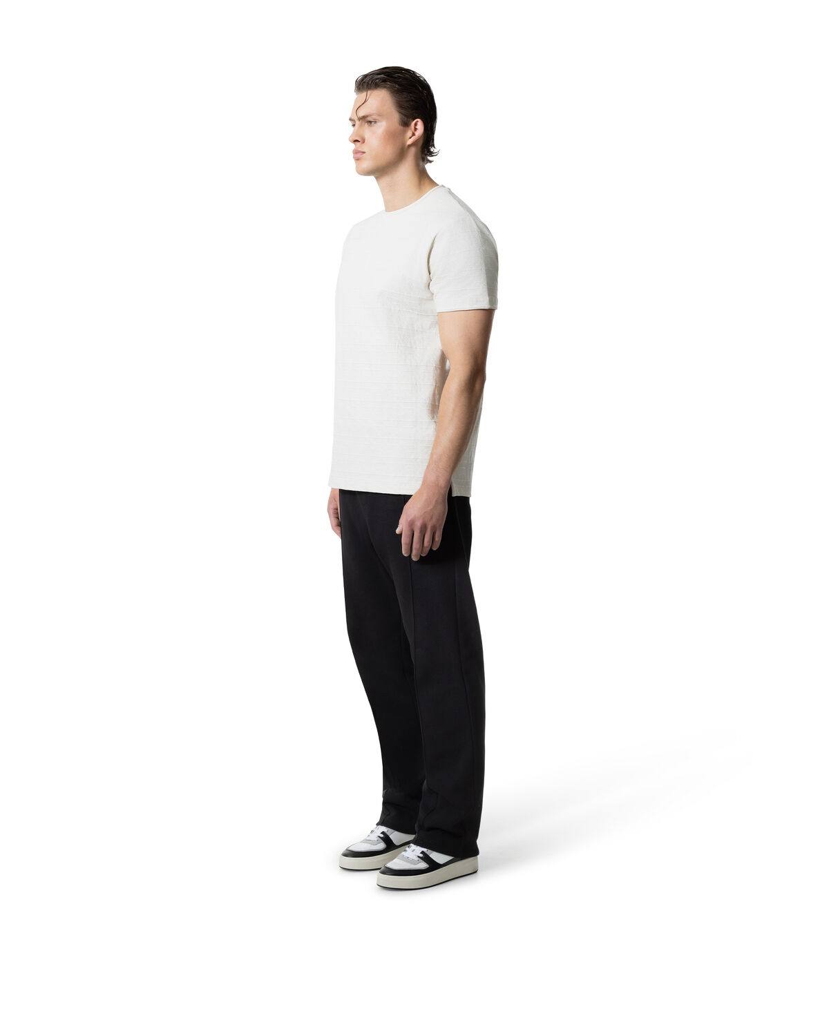 Luka Jacquard Tee, Crème, hi-res