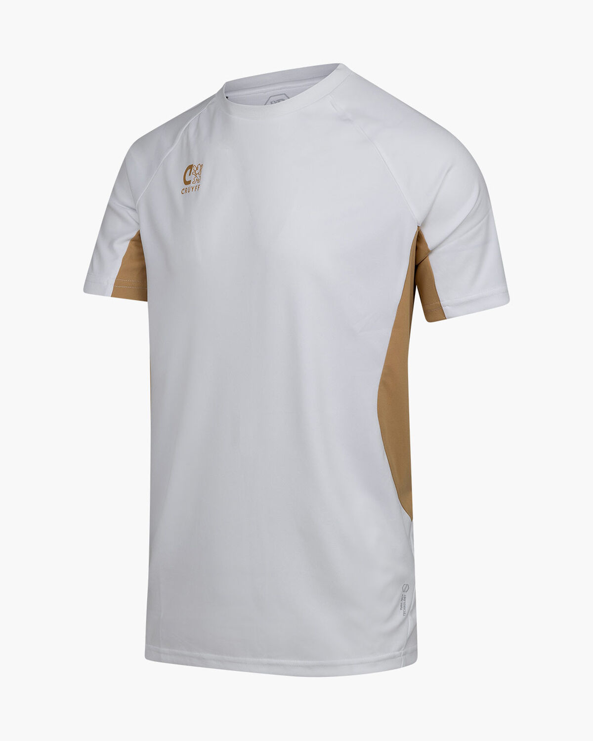 Cruyff Tech Turn Shirt Junior, White/Gold, hi-res