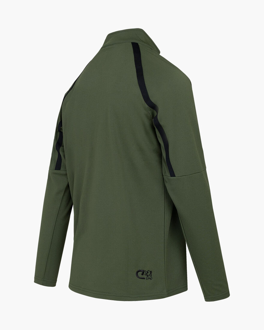 Cruyff Tech Turn Half Zip Junior, Green/Black, hi-res