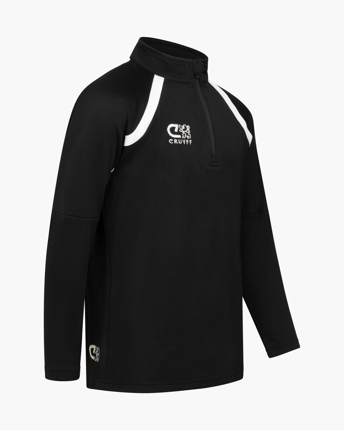 Cruyff Tech Turn Half Zip Junior, Black/White, hi-res