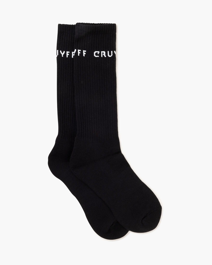 Rib Cruyff Socks, Black, hi-res
