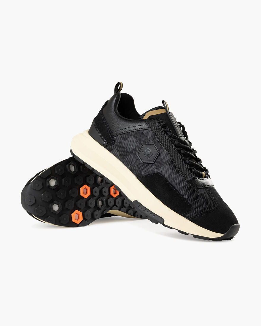 Subutai - Teknit Mesh/Suede, Black/Gold, hi-res