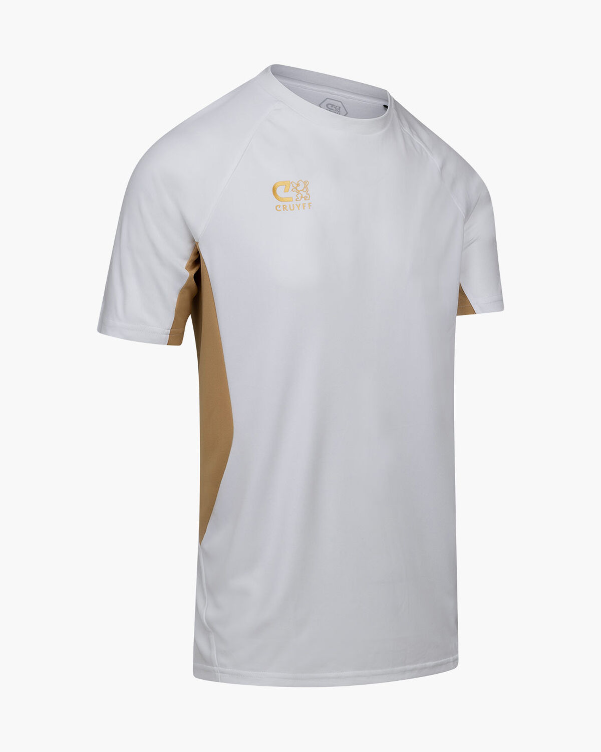 Cruyff Tech Turn Shirt Junior, White/Gold, hi-res