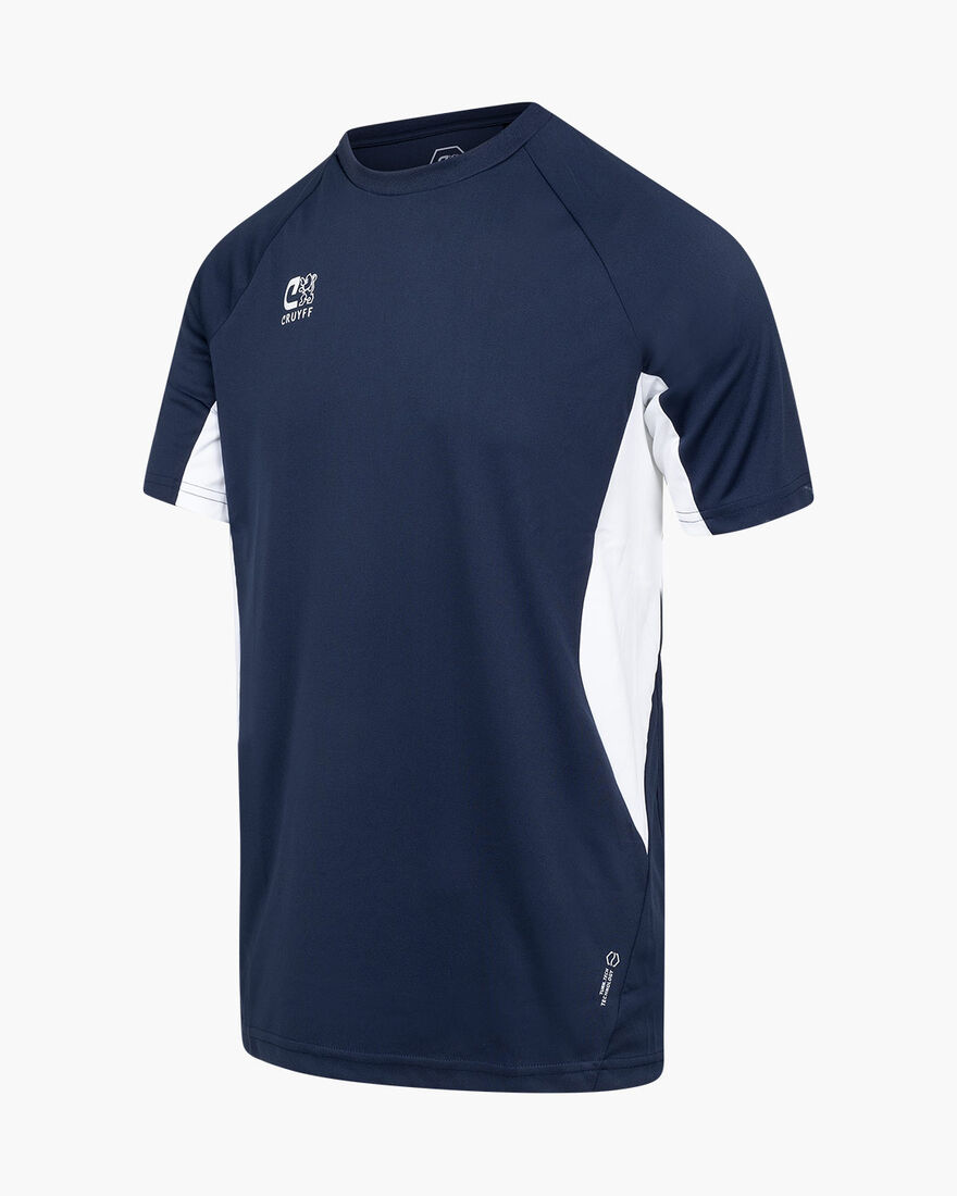 Cruyff Tech Turn Shirt Senior, Navy/White, hi-res