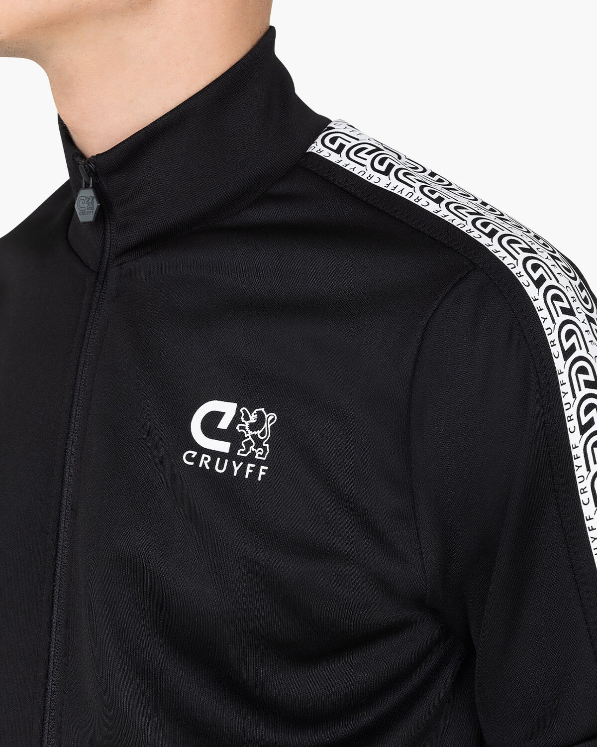 Alvaro Track Top, Black/White, hi-res