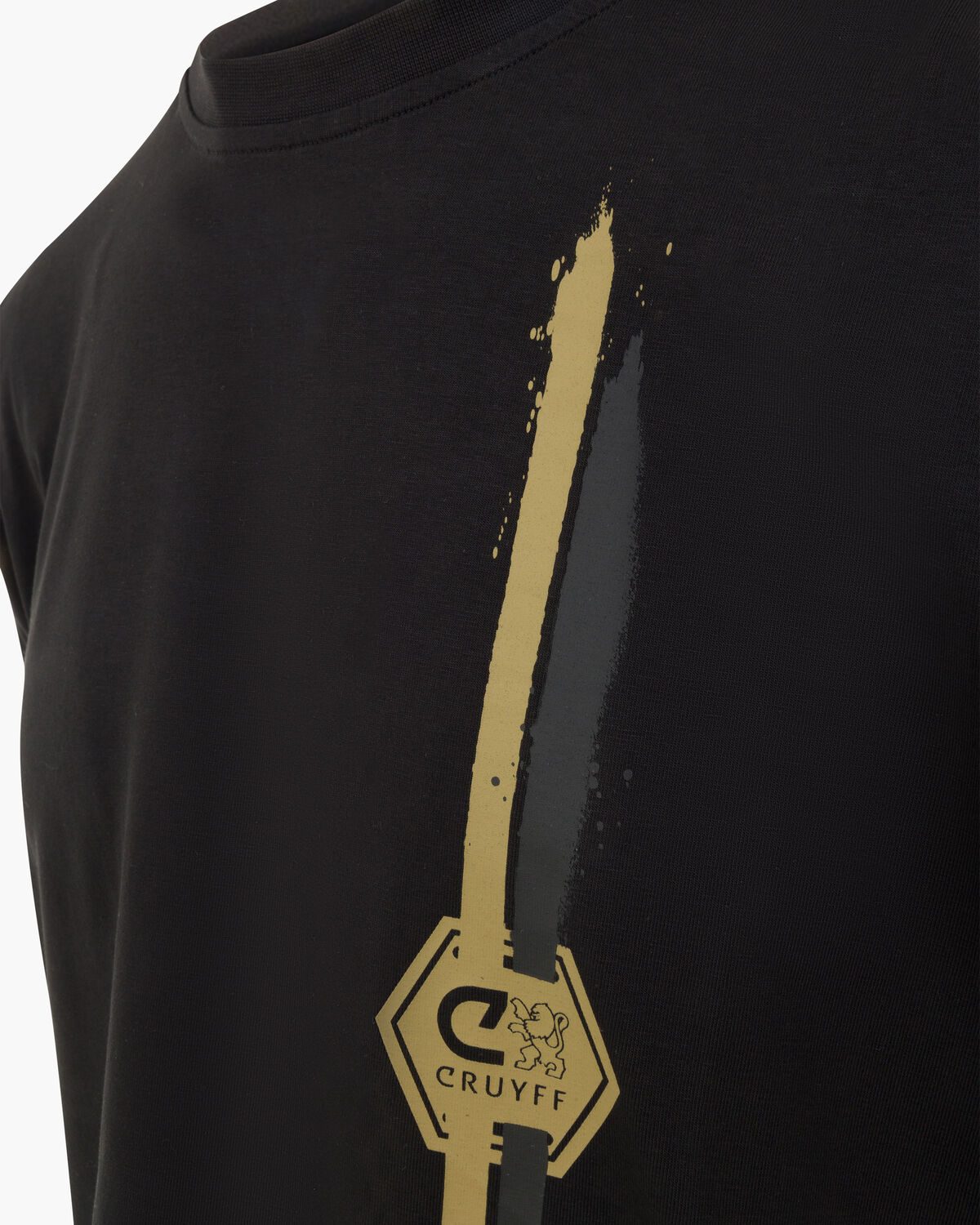 Torch Tee, Black/Gold, hi-res
