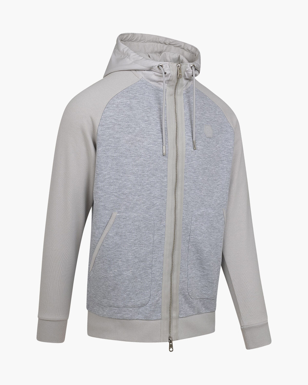 Galanzo FZ Track Top - 65% Polyester / 35% Cotton, Light Grey, hi-res