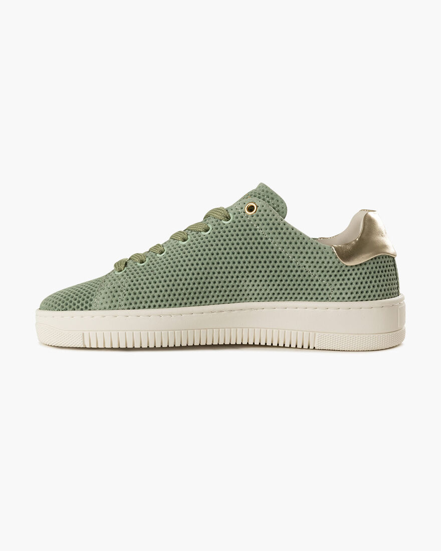 Joan - Debossed Suede/Metallic Leather, Green, hi-res