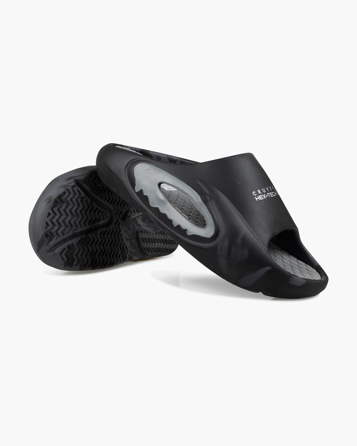Recovery Hex-Tech slide, Black/Grey, hi-res