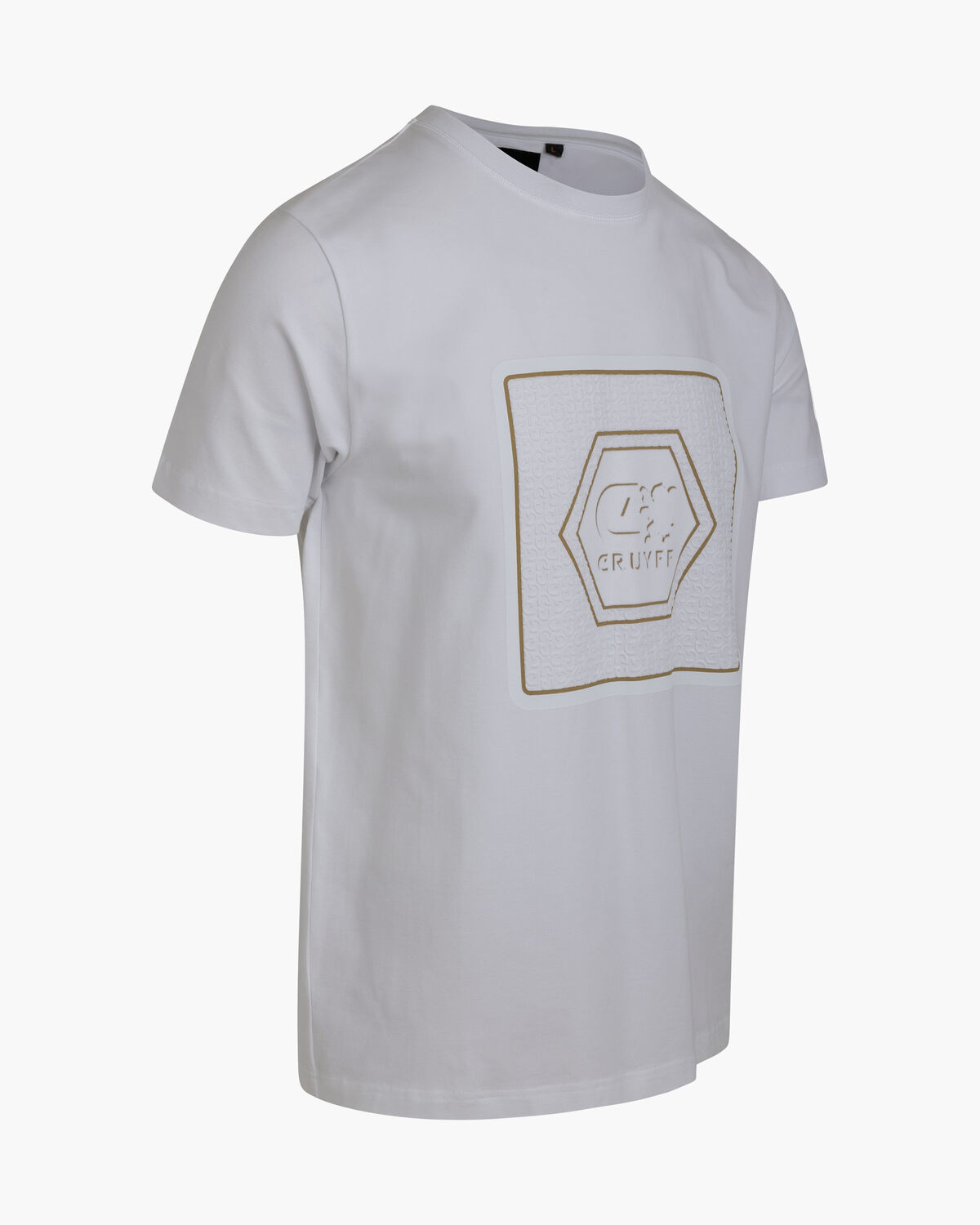 Flock Tee, White/Gold, hi-res
