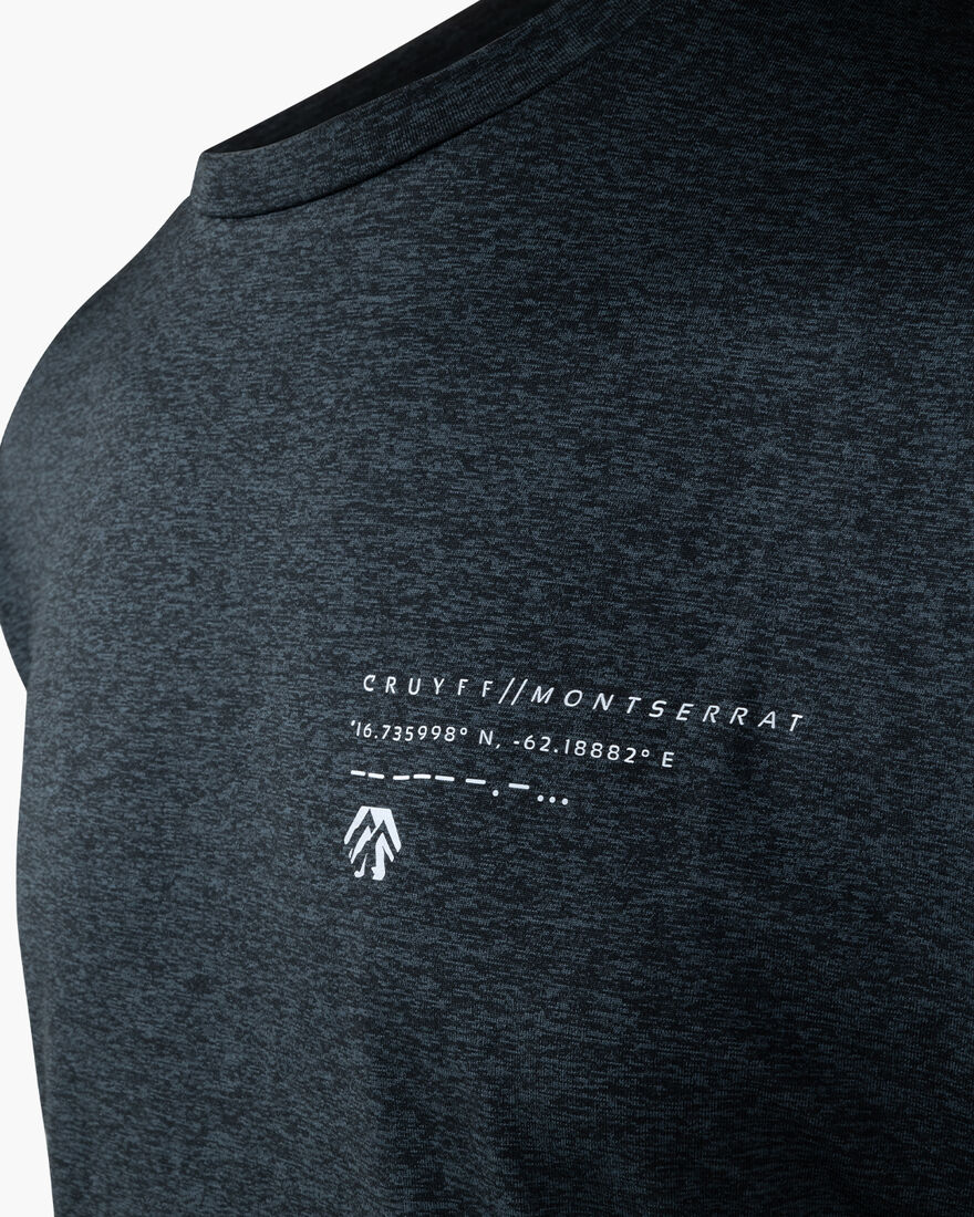 Monsterrat Salvador Tee - 100%Polyster, Navy, hi-res