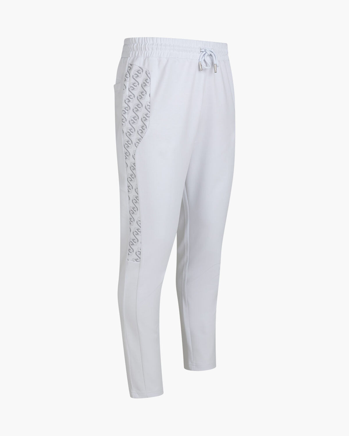 Chain Repeat Pants, White/Silver, hi-res