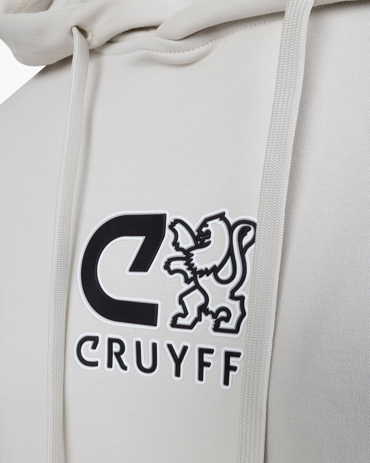 C-lion Outlined Graphic Hoodie, White/Silver, hi-res