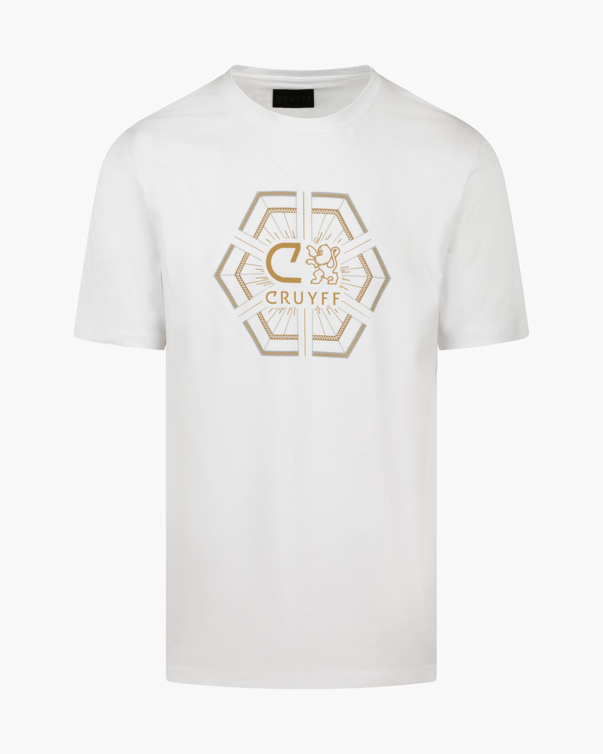 C-Lion Geo Tee, White/Gold, hi-res