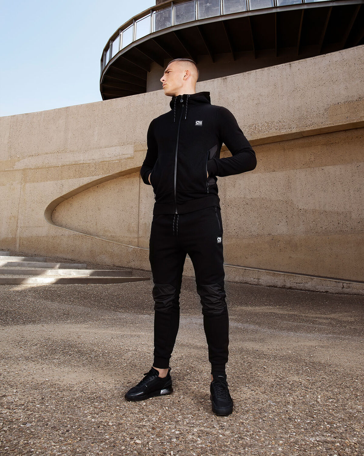 Bassa zip-thru hood, Black, hi-res