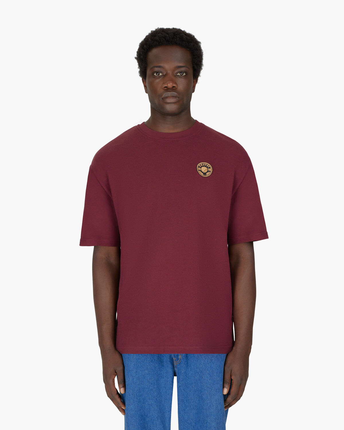 Retro Badge Tee, Wine, hi-res