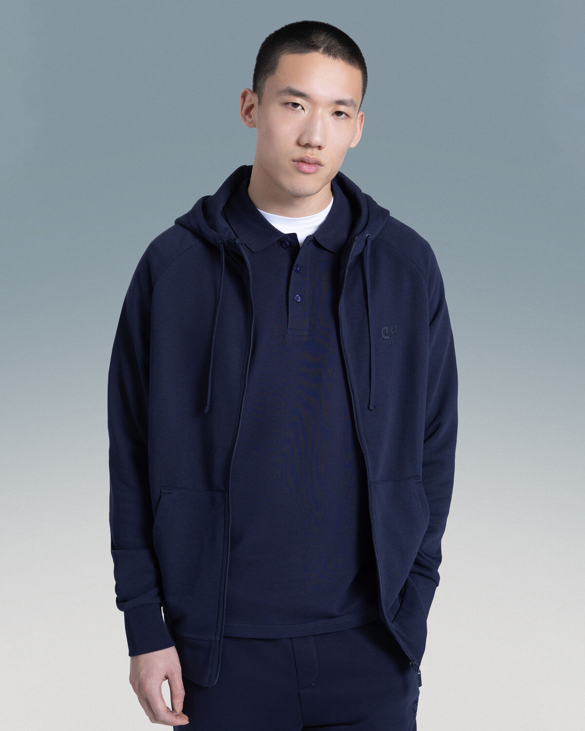 Classic Zip-Through, Navy, hi-res