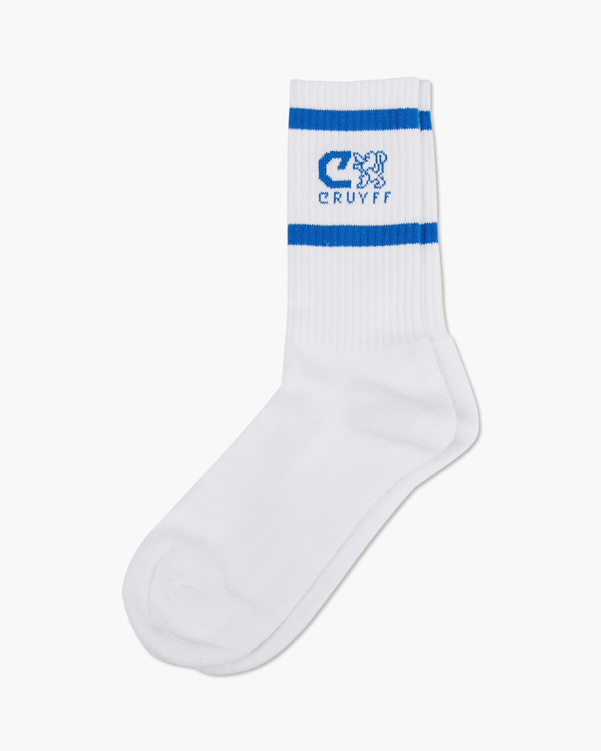 Hernandez 2 Stripe Sport Socks, White/Blue, hi-res