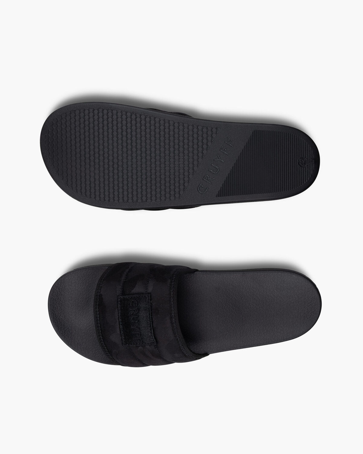 Quilted slide, Black, hi-res
