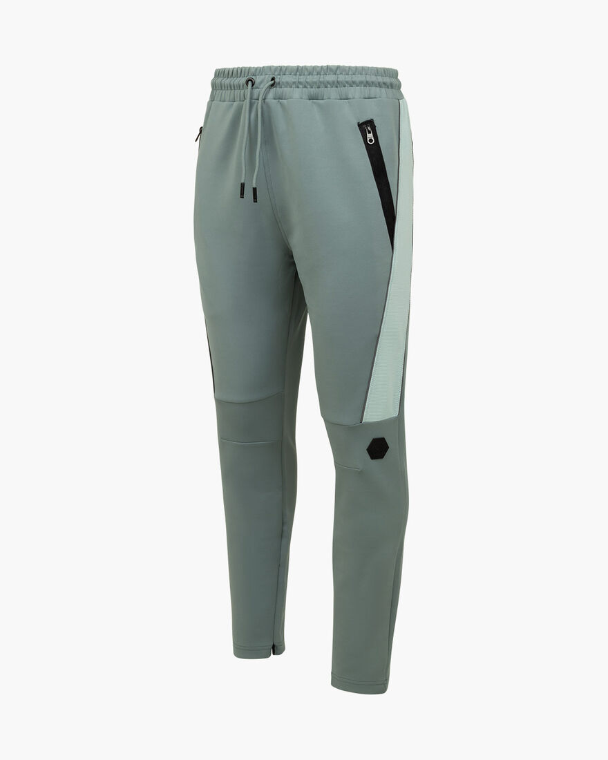 Zayne Scuba Track Pants - 95% Polyester 5% Elastan, Lead Blue, hi-res