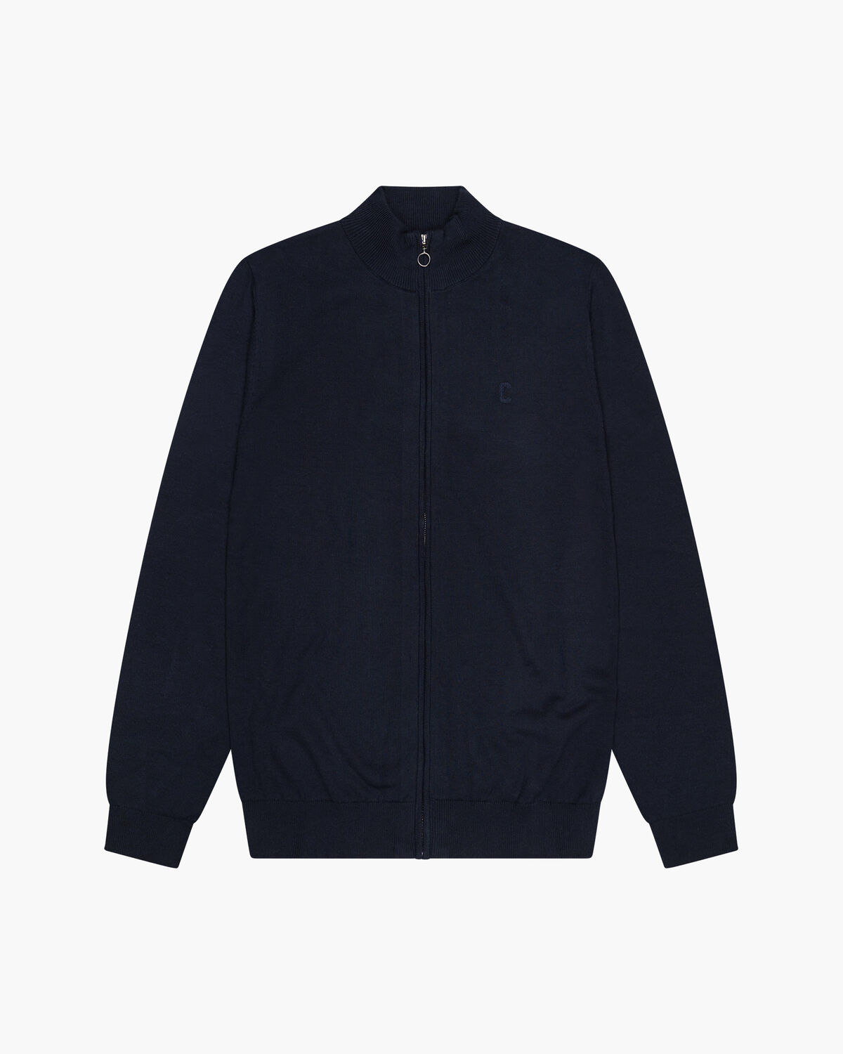 JC Full Zip Knitted, Navy, hi-res