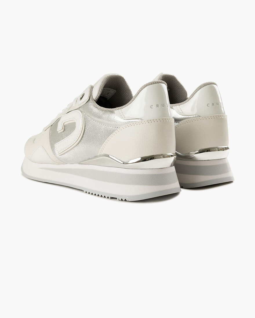Parkrunner Lux - Tumbled/Mesh/Laminated Canvas, White/Silver, hi-res