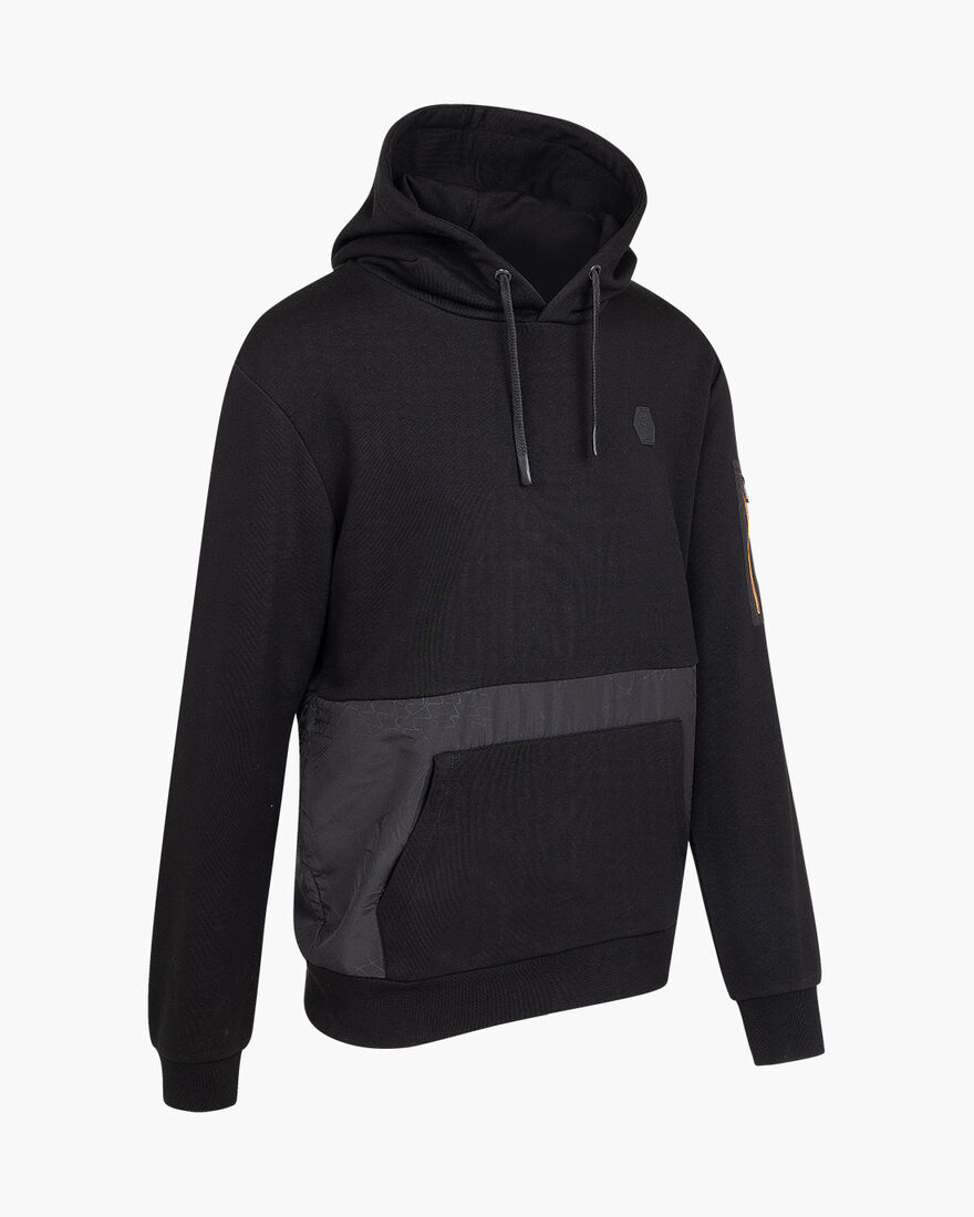 Rafael Hoody  - 65% Cotton 35% Polyester, Black, hi-res